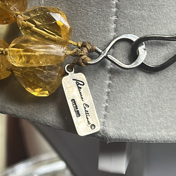 REBECCA COLLINS VINTAGE 3STRAND AMBER NECKLACE - Picture 3 of 13